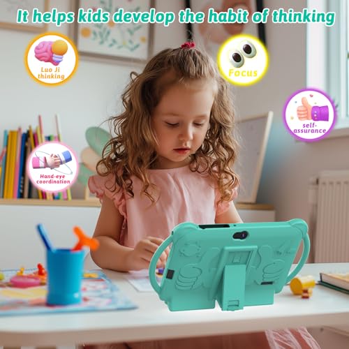 Image of Kids Tablet 7 inch for Boys Girls Android Tablets for Kids, 4GB RAM 32GB ROM Toddler Tablet, WIFI Bluetooth, Safety Eye IPS Screen, Parental Control, Dual Camera Shockproof Case for Educational Games