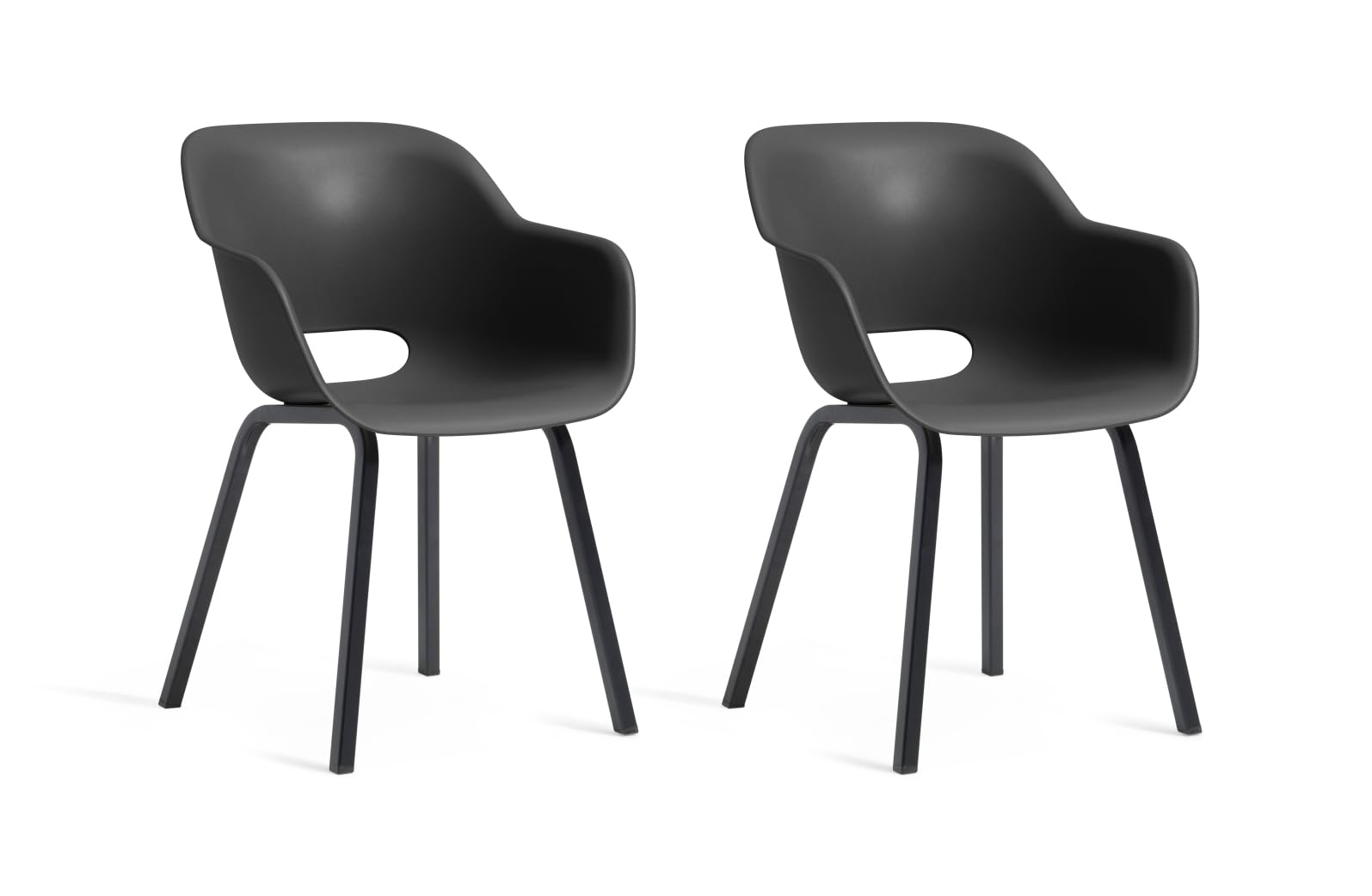 Keter Noa krzesło ogrodowe, 2 sztuki, 55 x 56,5 x 80 cm – stelaż metalowy – tworzywo sztuczne z recyklingu