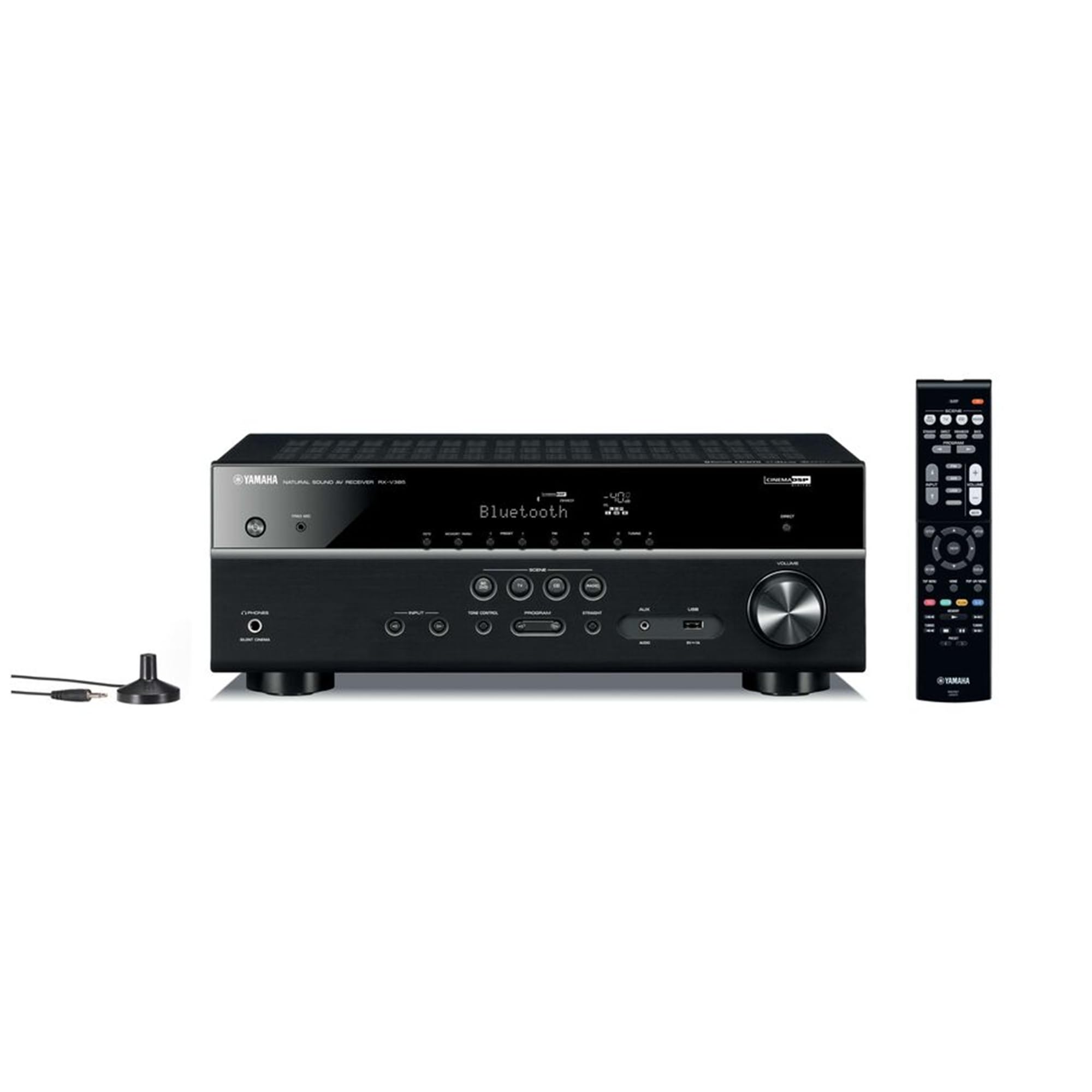 Yamaha RX-V385 5.1-Channel AV Receiver with Bluetooth, Black