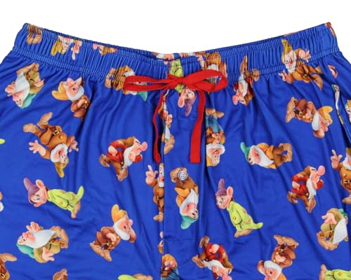 Disney Men's Snow White and The Seven Dwarfs AOP Adult Lounge Sleep Pajama Pants with Drawstring Elastic Waistband4