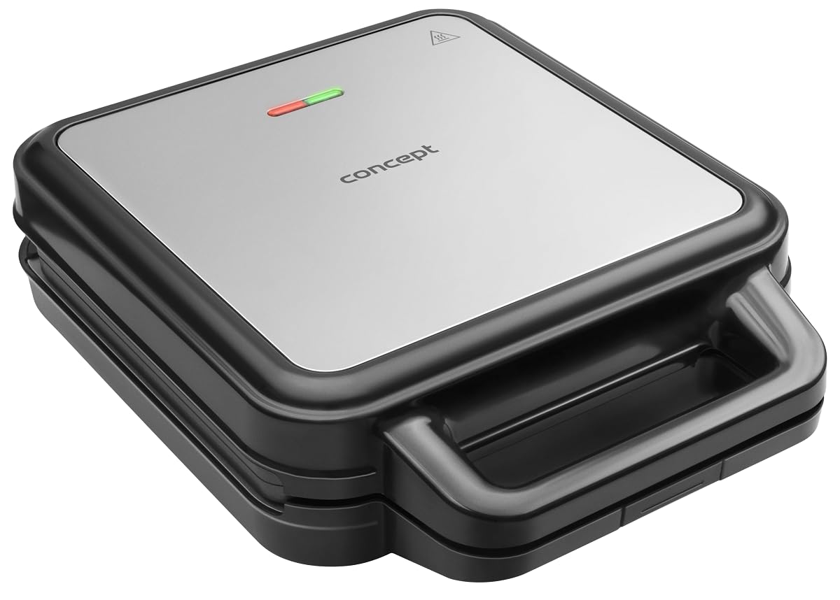 Concept SV3081 Sandwichmaker mit Dreieckplatten FAMILY 1200 W, Weiß/Grau