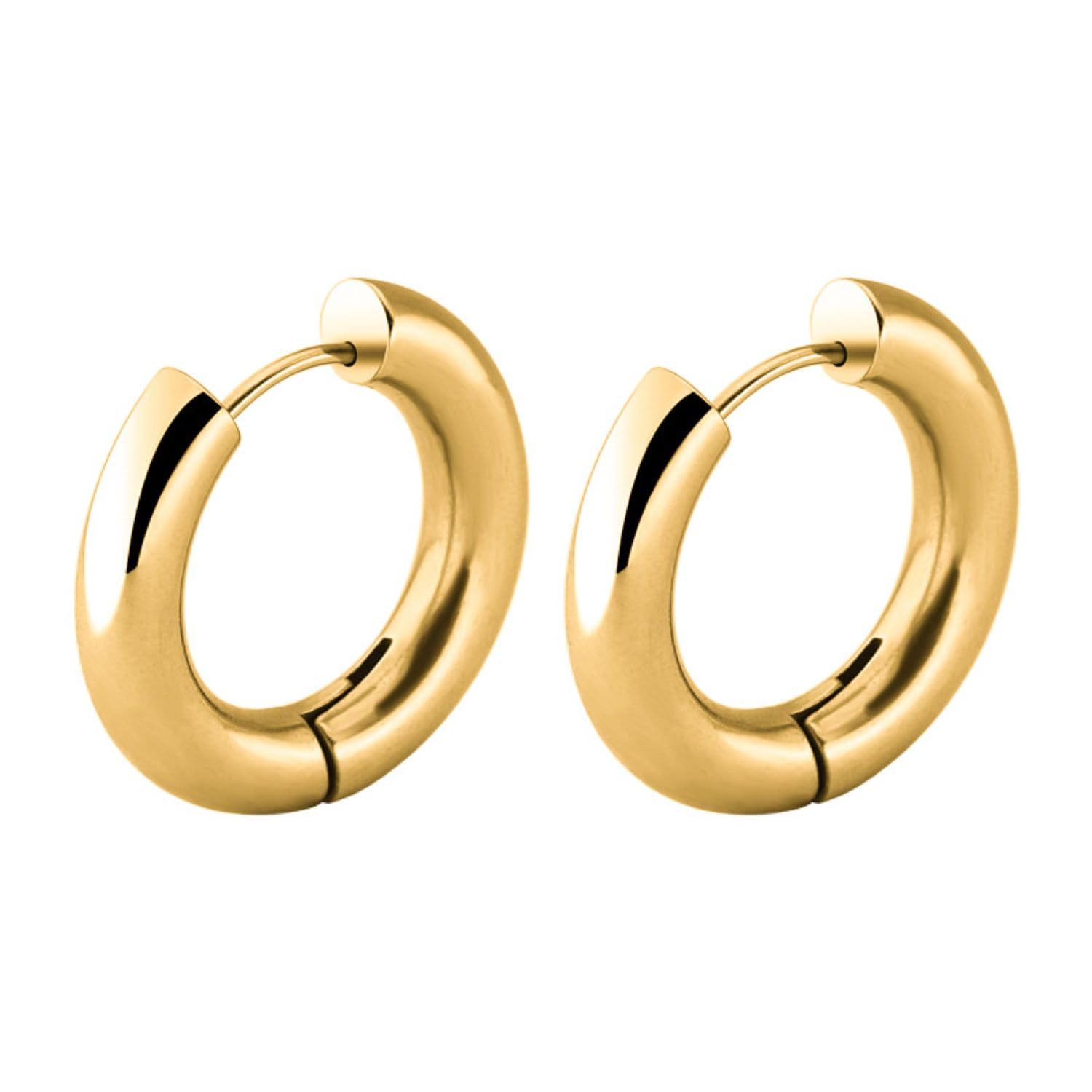 Valentine jewellery Stainless Steel Mens Earrings Om Black Gold Silver Piercing Screw Bali Stud Hoops Earing Multicolor Earrings Combo for Women Girls men boys Unisex-image-43