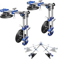 Vista 1 de Setter de costura de encimera de ángulo recto de 90 a 270 grados, paquete de 2 con vasos de vacío de 7 pulgadas para unión y nivelación de costuras
