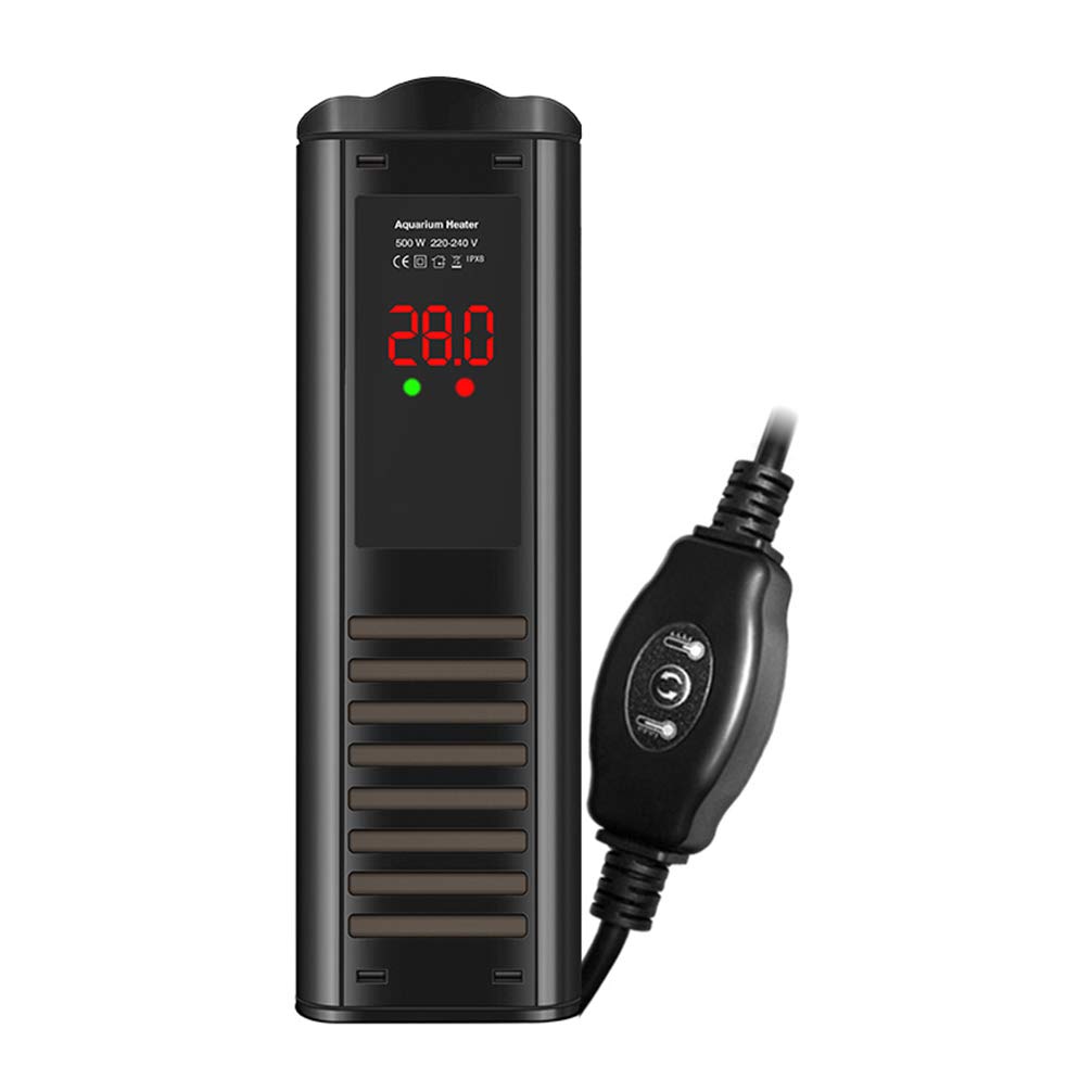 RXBFD Calentador de termostato de Acuario, Calentador de Tanque de Peces Sumergible Plano con termostato Ajustable, con Pantalla LED Inteligente de Temperatura y a Prueba de explosiones