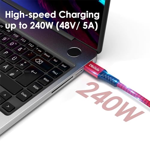 Dbilida 240W for Thunderbolt 3 Cable 40Gbps 8K 60Hz, 4K 144Hz 4FT, USB4 USB C Display Cable for MacBook Pro Air, SSD, Dell XPS HP, iPhone 17, SSD, Mac mini M4 Pro - image 6