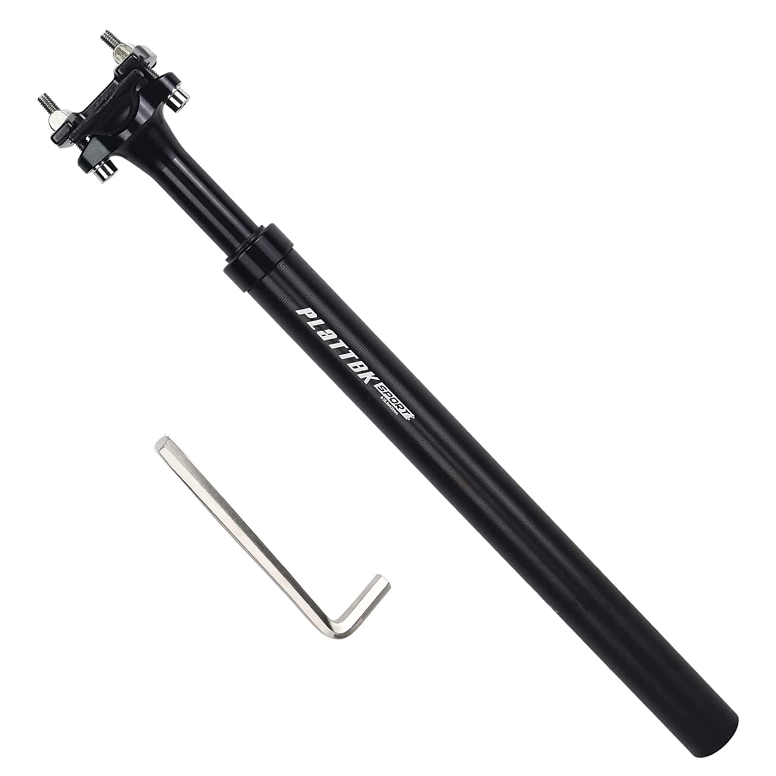 PLATTBK Bike Seatpost Aluminum Alloy Black Length 400mm Compatible with MTB/Road Bike Mountain Bicycle 27.2/28.6/30.9/31.6mm