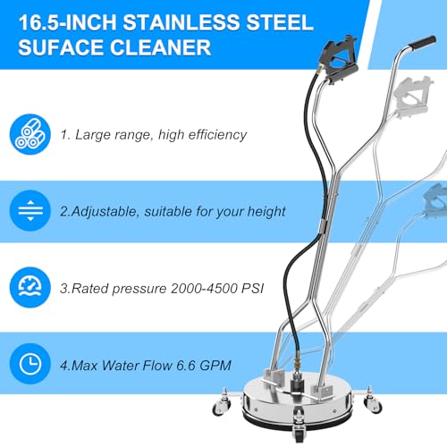 16.5-Inch Stainless Steel Surface Cleaner
