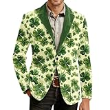 driver vento a8 asus chassis Piacevole in climi freddi Generisch Giacca da uomo Blazer ASU Corduroy, giacca classica per San Patrizio Day Carnevale Costume Moda Baggy Giacca Casual Crod con stampa a quadrifoglio Blazer, Verde 1, S