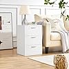 Soberine Comodino Camera da Letto con 3 Cassetti Tavolino da Notte in Legno Mobile da Letto Portaoggetti 60 x 40 x 35 cm Salvaspazio per Soggiorno Bianco/1 #1
