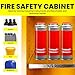 POWKOL 170 Gal Flammable Liquid Storage Cabinet with 180-Degree Door & Adjustable Shelves, Metal Safety Cabinet for Factories, Labs, Workshops