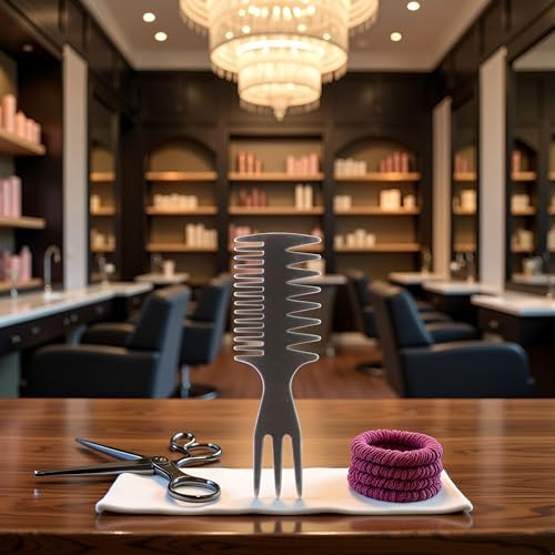 Peine styling 3 en 1 forma de hueso y cola de pez miniatura 2