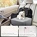 PulseFay Dog Booster Car Seat for Small/Medium Size, Memory Foam Dog Car Seats, Detachable Booster Cushion, Two Side Pockets, Safety Straps, Washable Pet Car Seat (Black)