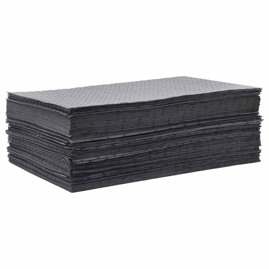vidaXL Almohadillas absorbentes de Aceite 100 uds Gris 40x50 cm, Almohadillas absorbentes de Aceite, Almohadillas para derrames de Aceite, Almohadillas absorbentes industriales