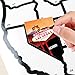 See Many Places RV State Sticker Map, 19x13 Travel Trailer Decals, 50 States