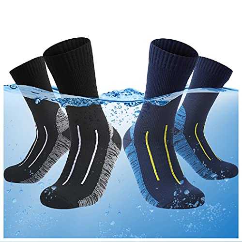 2 Pairs 100% Waterproof socks for Men and Women Hiking, Wading, Skiing, Trekking, Fishing and Outdoor Work, Unisex Breathable Water Proof Sock 2 Pairs 100% Waterproof socks for Men and Women Hiking, Wading, Skiing, Trekking, Fishing and Outdoor Work, Unisex Breathable Water Proof Sock