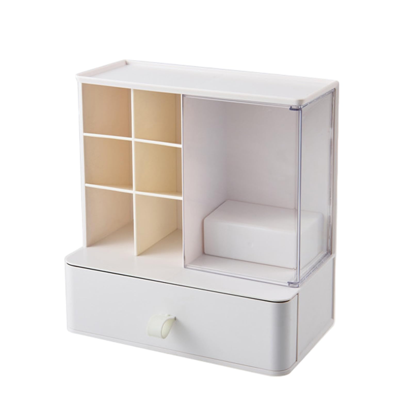 Glifora Storage Box - Large Capacity Desktop Organiser with Divided Grid Design, Container for Student Supplies, Stationery and Cosmetics