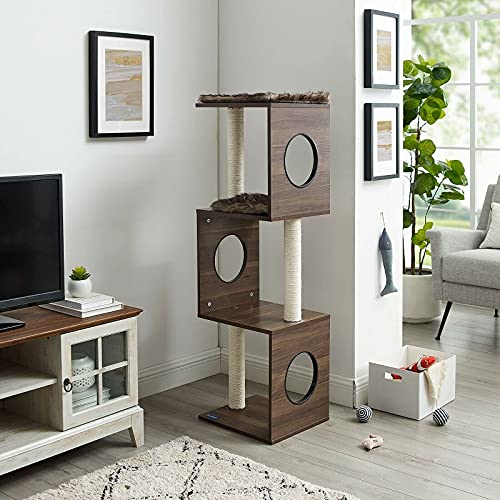 Árbol para Gatos Sheree 50" Marrón Oscuro Moderno miniatura 5