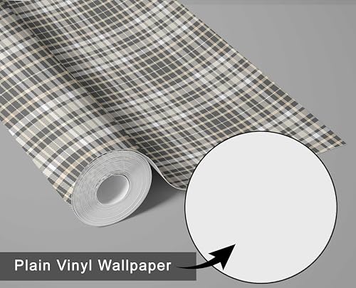 Papier peint à carreaux vinyle texturé gris et adhésif repositionnable - 6