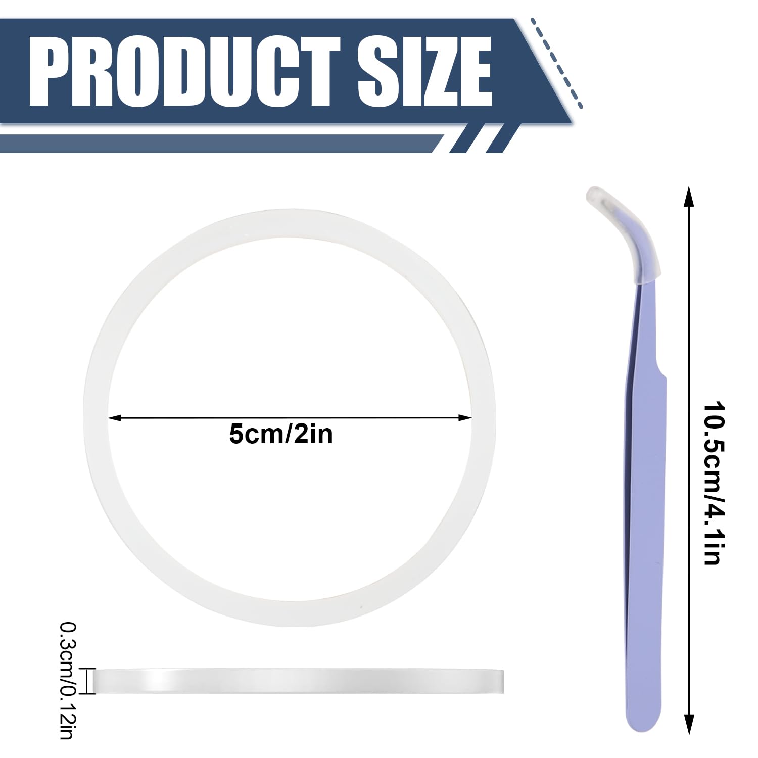 6 Pezzi Sostituzione Guarnizione in Silicone per Hydro Flask Bottiglie a Bocca Larga con Coperchio Ribaltabile, 5cm O-Ring di Ricambio per Hydro Flask 12/16/24/32/40 Once con Pinzette