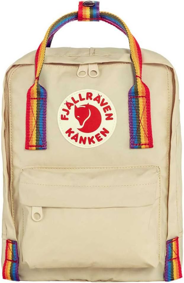 Fjallraven F23621115-907 Kånken Rainbow Mini Light Oak-Rainbow Pattern