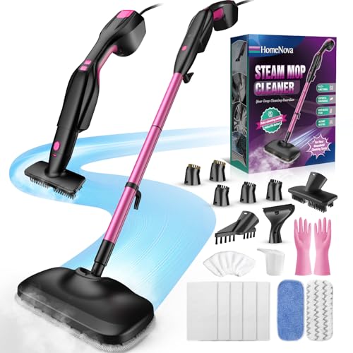 18-in-1 Multi-Function Steam Mop, Detachable Handheld Steam Cleaner Heats Up in 20s, 250ML Upright Floor Steam Mop with 2 Modes, Portable Steamer for Tiles, Wooden Floors, Carpets and Home Cleaning