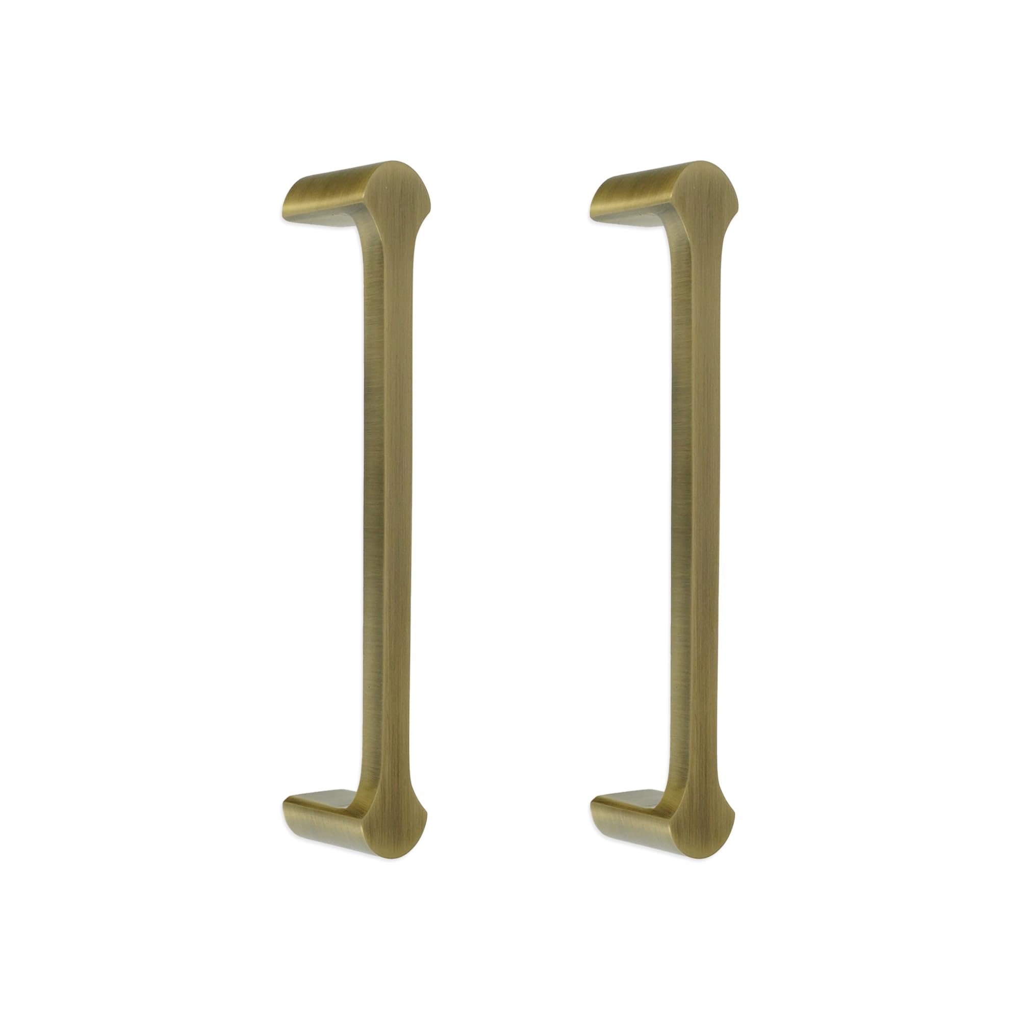 Infinity Decor Pack of 2 Solid Brass Tulip Cabinet Door Pull Handles in Antique Brass Finish 170mm