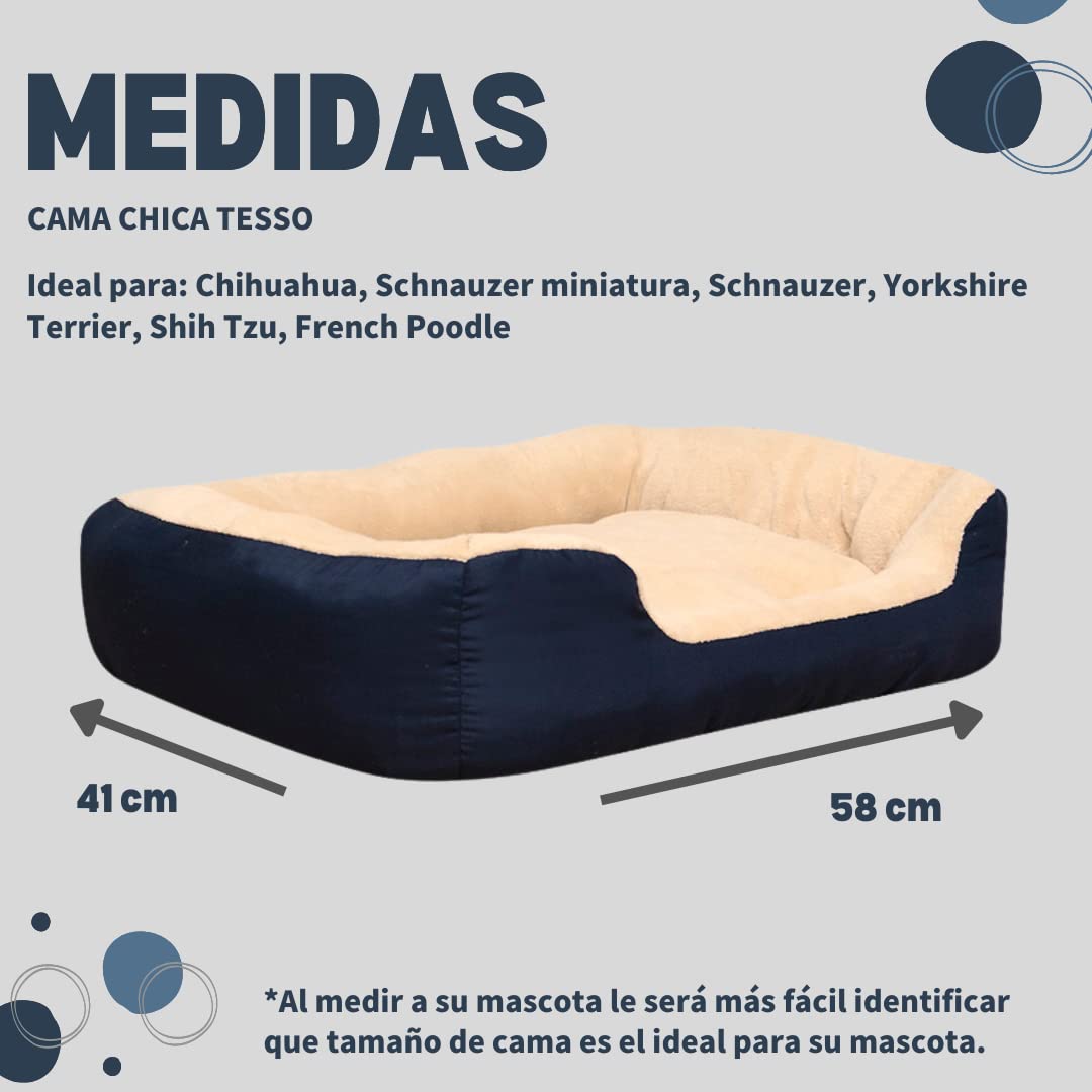 PET TO BED Resistente Camita para Perros Antidelizante Cómoda Cama Lavable Anti Estrés para Mascotas 100% Micofibra.