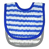 green sprouts Muslin Bibs Made From Organic Cotton (2 pack)| 4 absorbent layers protect from sniffles, drips, & drools | 100% Organic cotton muslin, Adjustable snap closure, Machine washable