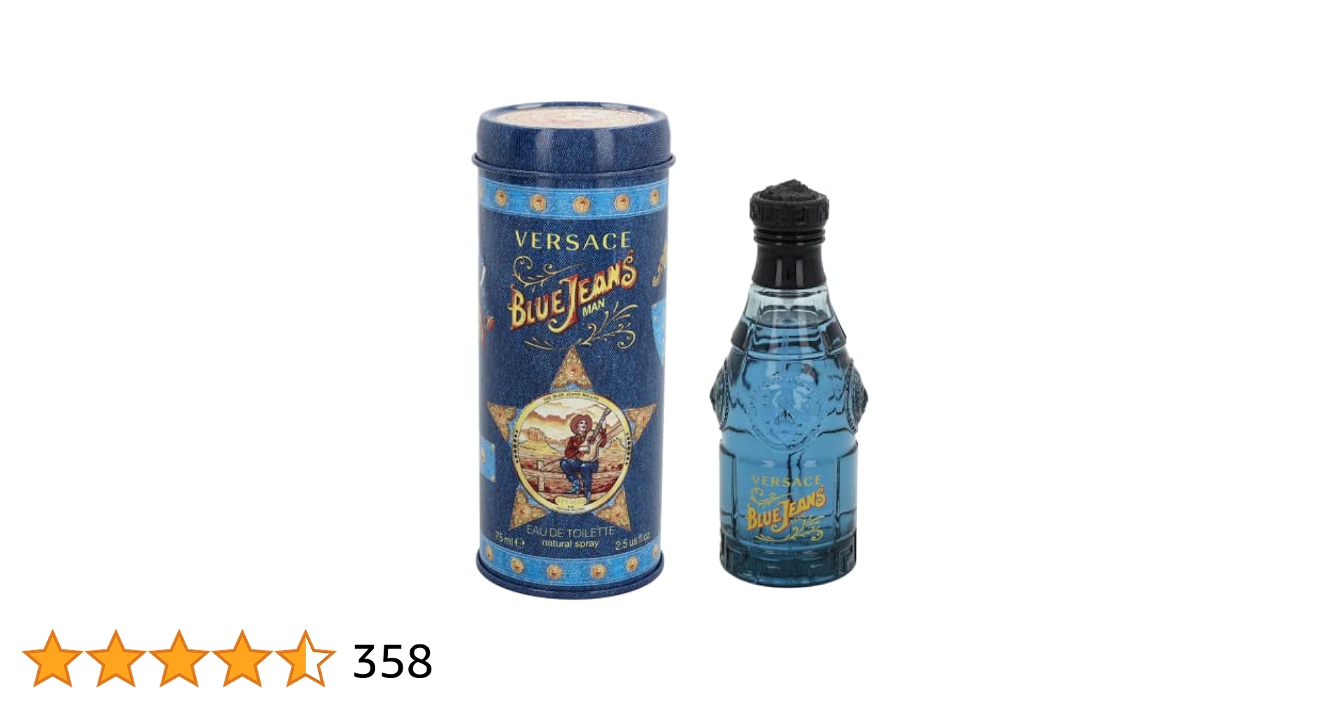 Amazon.com : Versace Blue Jeans Mens Edt 75ml Spray (2.5 fl