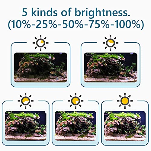 hygger Clip On 24/7 Lighting Aquarium LED Light, 14W Sunrise-Daylight-Moonlight Mode and DIY Mode, Adjustable Timer… - Image 7
