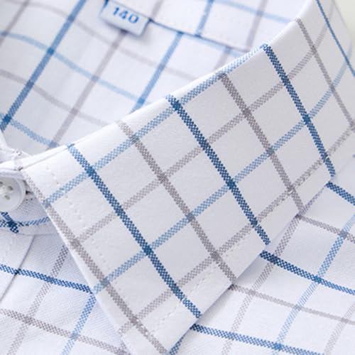 Boys and Girls Cotton Shirt Kids Lightweight Long Sleeve Button-Down Shirts with Pocket Teens Vacation Casual Tops4
