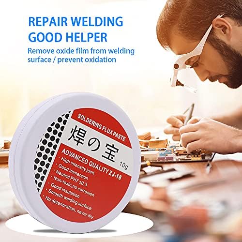 MZMing 10g Solder Flux Paste Electrical Flux Soldering Paste Tin No-Clean Solder Grease Professional Mechanic Welding Repair Tool for Phone SMD PCB BGA PGA - Rosin (Lead Free)