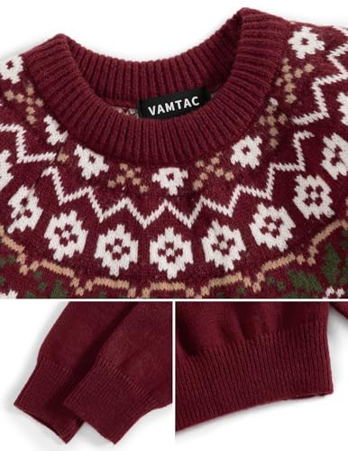 Vamtac Sweaters For Men Fair Isle Pullover Sweater Christmas Outfits Crewneck Vintage Jumper Tops Fall Winter Soft Knit 4 Vamtac Sweaters For Men Fair Isle Pullover Sweater Christmas Outfits Crewneck Vintage Jumper Tops Fall Winter Soft Knit - Image 5
