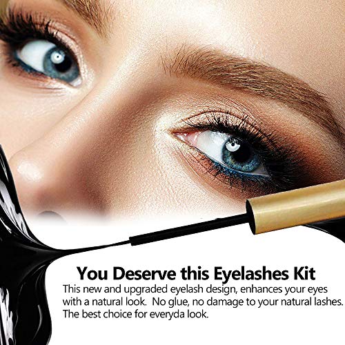 Magnetic Eyelashes with Magnetic Eyeliner Kit，3D No Glue Waterproof Fake Reusable False Eye Lashes（3 Style） - Thumbnail 6