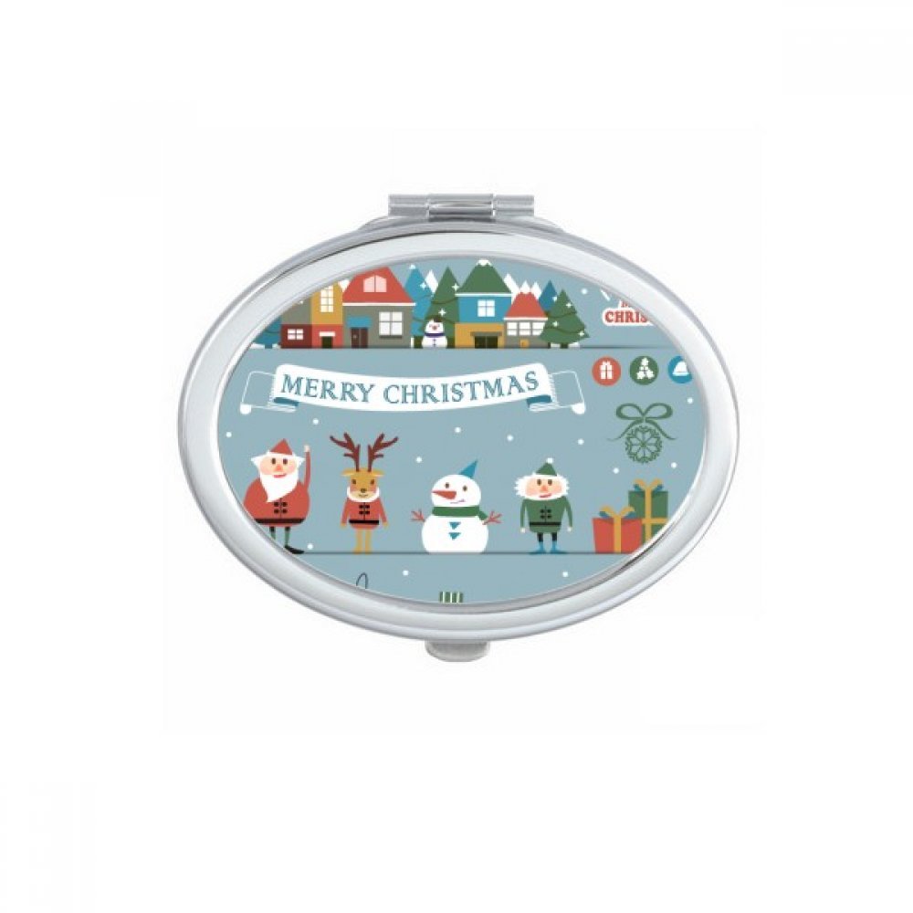 Miroir compact portable bonhomme de neige pour sac à main