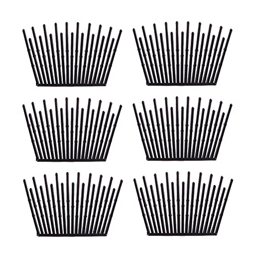 6 pares de peines dobles negros para cabello miniatura 1