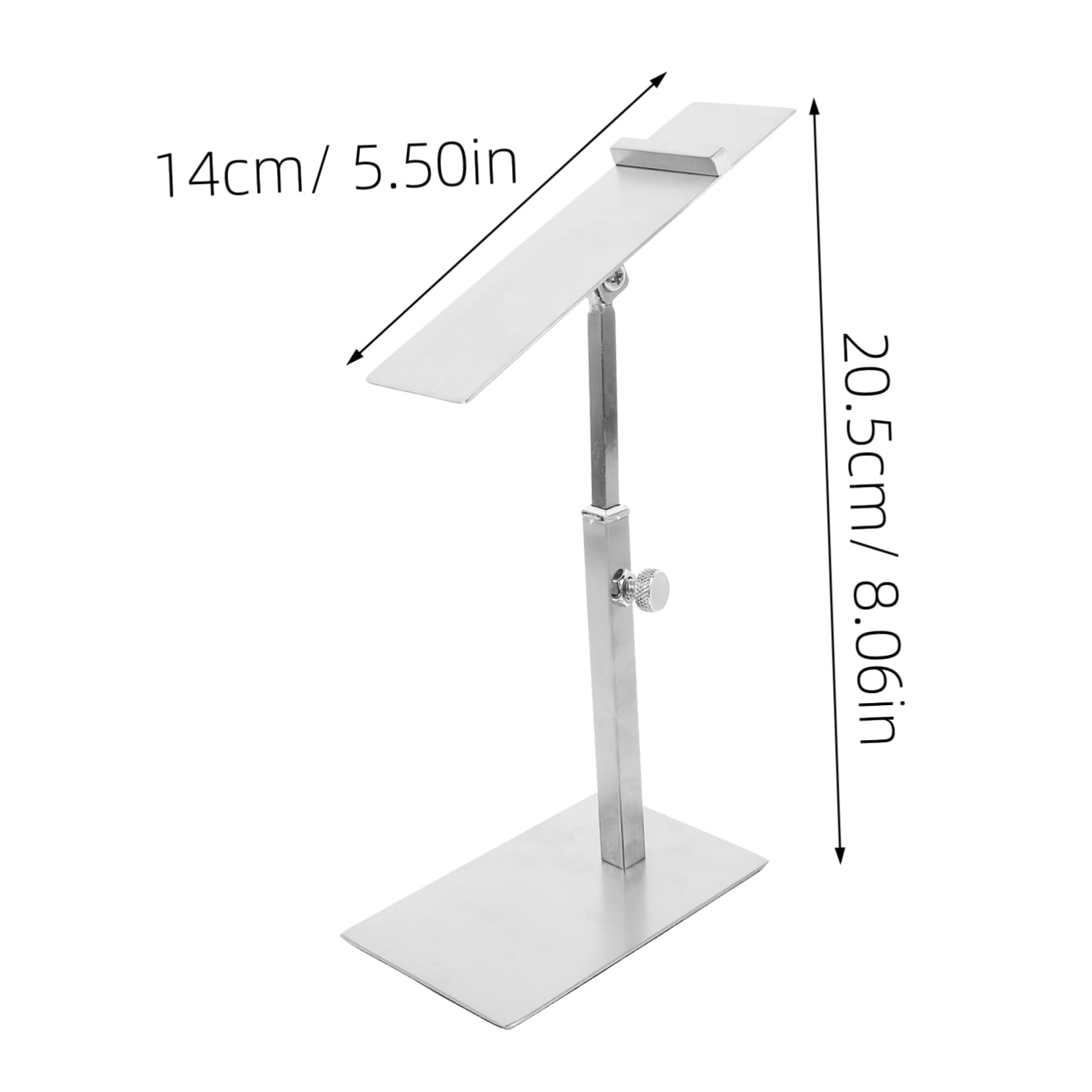 GLEAVI Stainless Steel Adjustable Shoe Display Stand High Heels Riser Rack for Retail Shoe Display for Shop Stylish and Non Slip Base