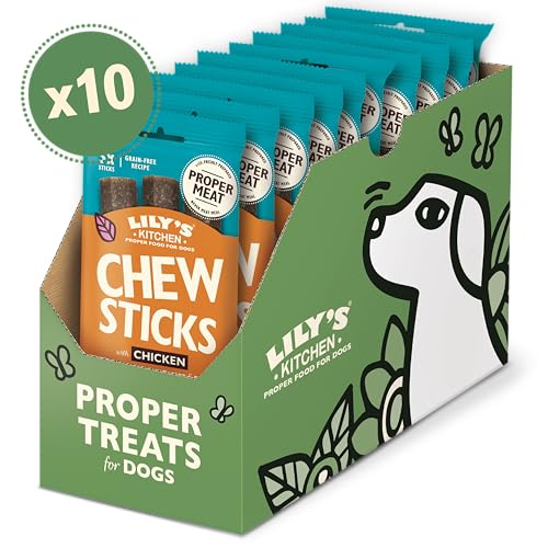 Lily's Kitchen Mit natürlichen Zutaten hergestellt Kausticks mit Huhn Hundeleckerli (10 x 120g)