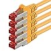 Produktbild 1aTTack.de 5x 2m - Cat 6 Netzwerk-Kabel Patch-Kabel Cat6 RJ45 SFTP - Gelb