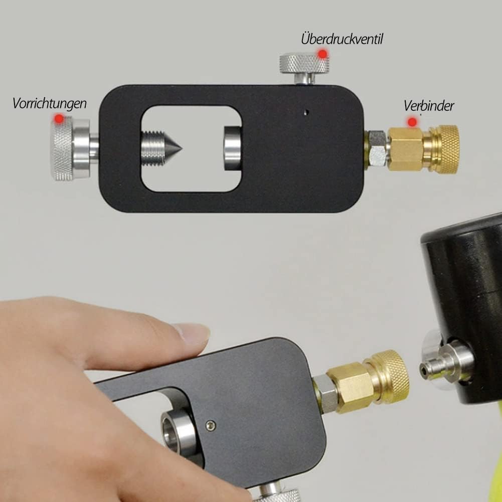 DIDEEP Buceo Buceo Llenar Tanque Adaptador Adaptador de Buceo para Equipo de Buceo, Botella Grande a Pequeña 8MM Manómetro 0.5L 1L