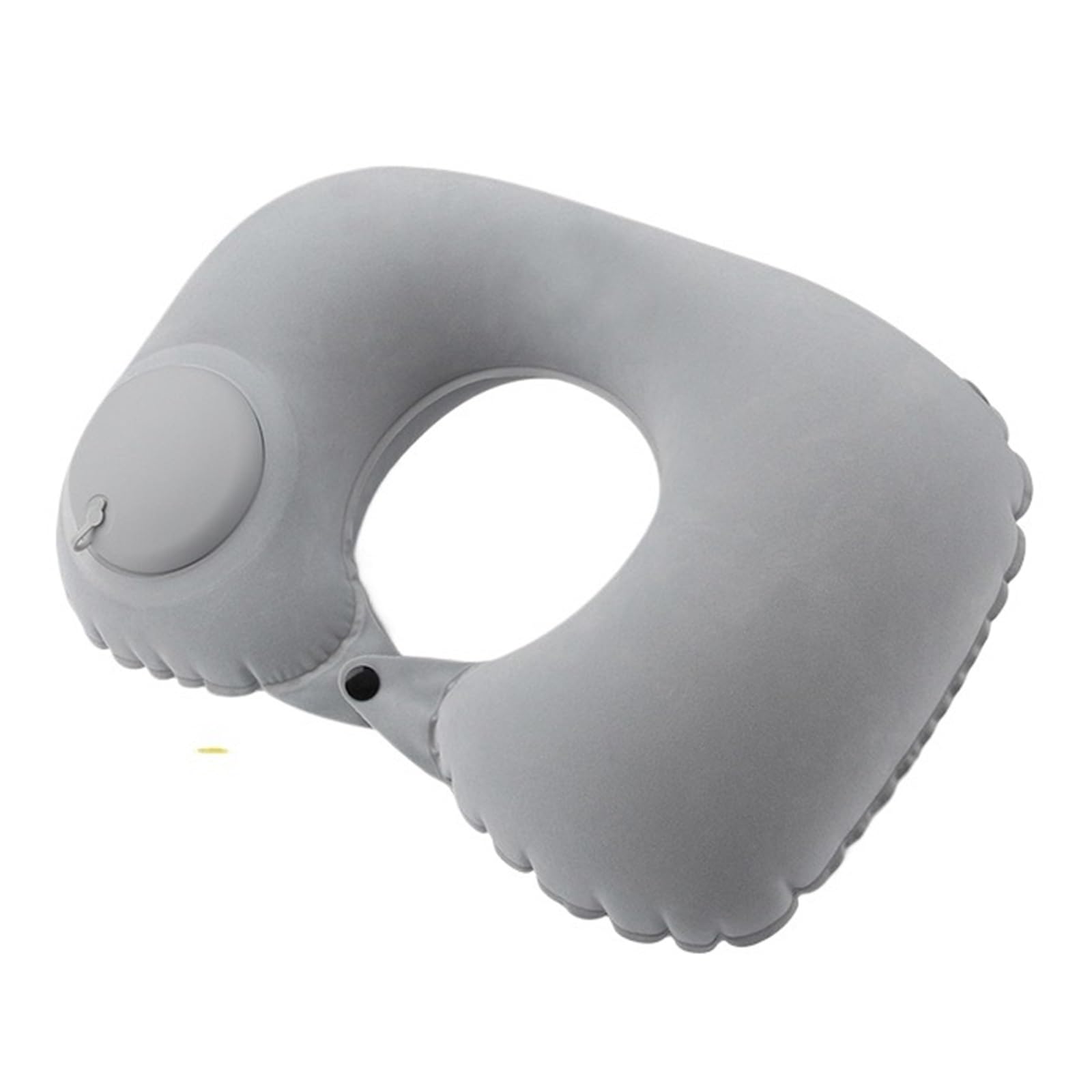 WWYYZAYC Pillow Neck Portable Folding Outdoor Traveling Car Airplane Inflate Ring Neck Pillows(Grey)