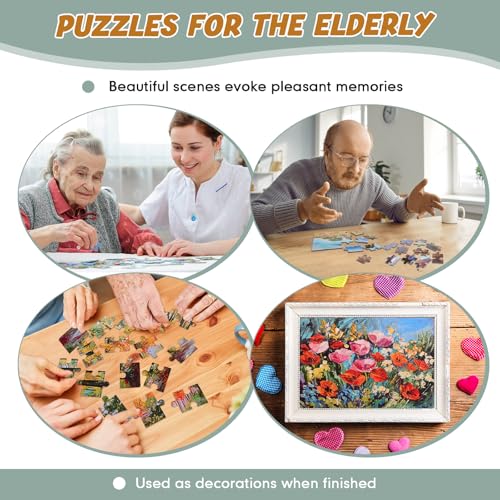 Hiboom 10 Pack 16 Piezas Grandes Rompecabezas para Adultos Mayores con Demencia, Alzheimer, Piezas Vivas y Grandes Fácil de Manipular, Juegos Cognitivos para Pacientes con Pérdida de Memoria miniatura 5