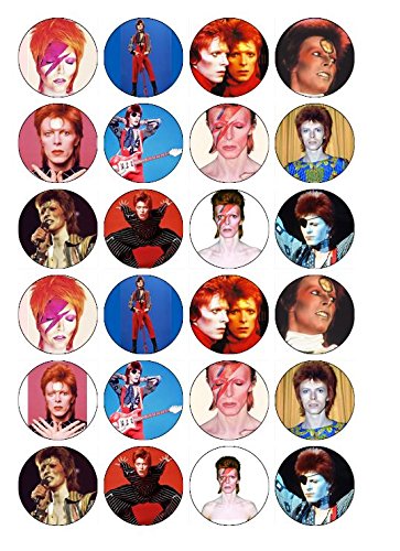 24 Topper per torta Ziggy Stardust David Bowie