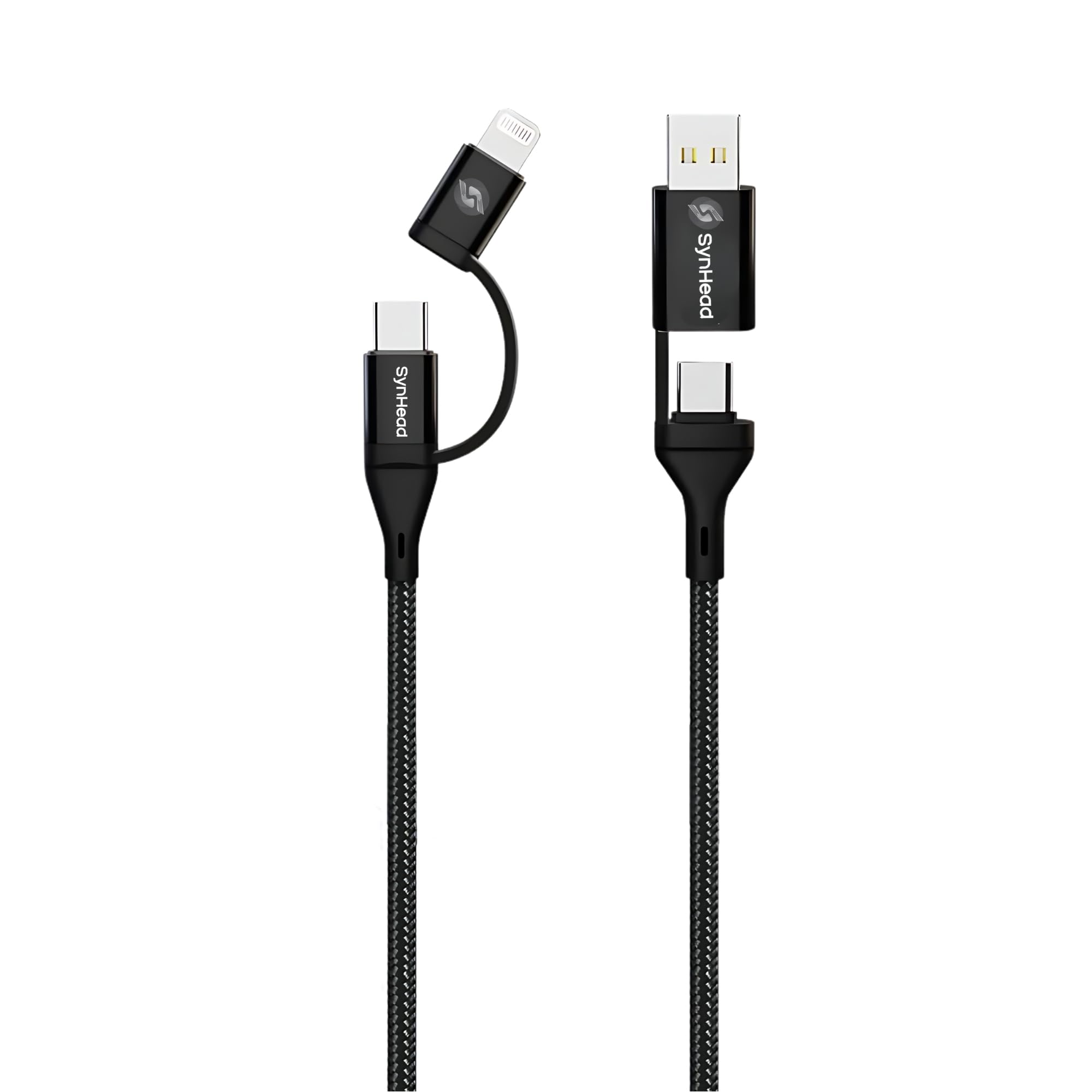 See full amazon price history chart for SynHead DataCable X4 4 in 1 Type C Cable with 60W Fast Charging, PD Technology, Compatible with all Type C and Apple Devices, Nylon Braided, 1 Meter (Black) SynHead DataCable X4 4 in 1 Type C Cable with 60W Fast Charging, PD Technology, Compatible with all Type C and Apple Devices, Nylon Braided, 1 Meter (Black) (B0C5765T3W) Amazon Price History, Amazon Price Tracker