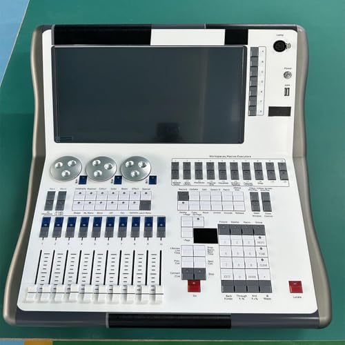 DMX Controlador de iluminación, consola de 14.1 pulgadas, 4 puertos de salida DMX, 2048 canales, diseño compacto para programación de escenarios