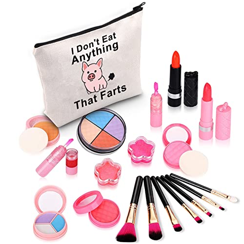 Vegan Cosmetic Bag Vegetarian Survival Kit I Don't Eat Anything That Farts Makeup Bag Animal Lover Gift Vegan Gift (Farts) - Image 4