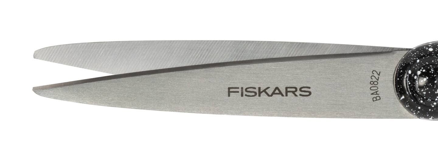 Fiskars Ciseaux Jeunes 15-18 Ans Droitier 20cm - Acier Inoxydable, Noir/Gris Moucheté