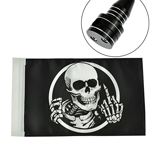 Support mât de drapeau de rechange noir et fixation réglable moto pour Harley XL 883 1200