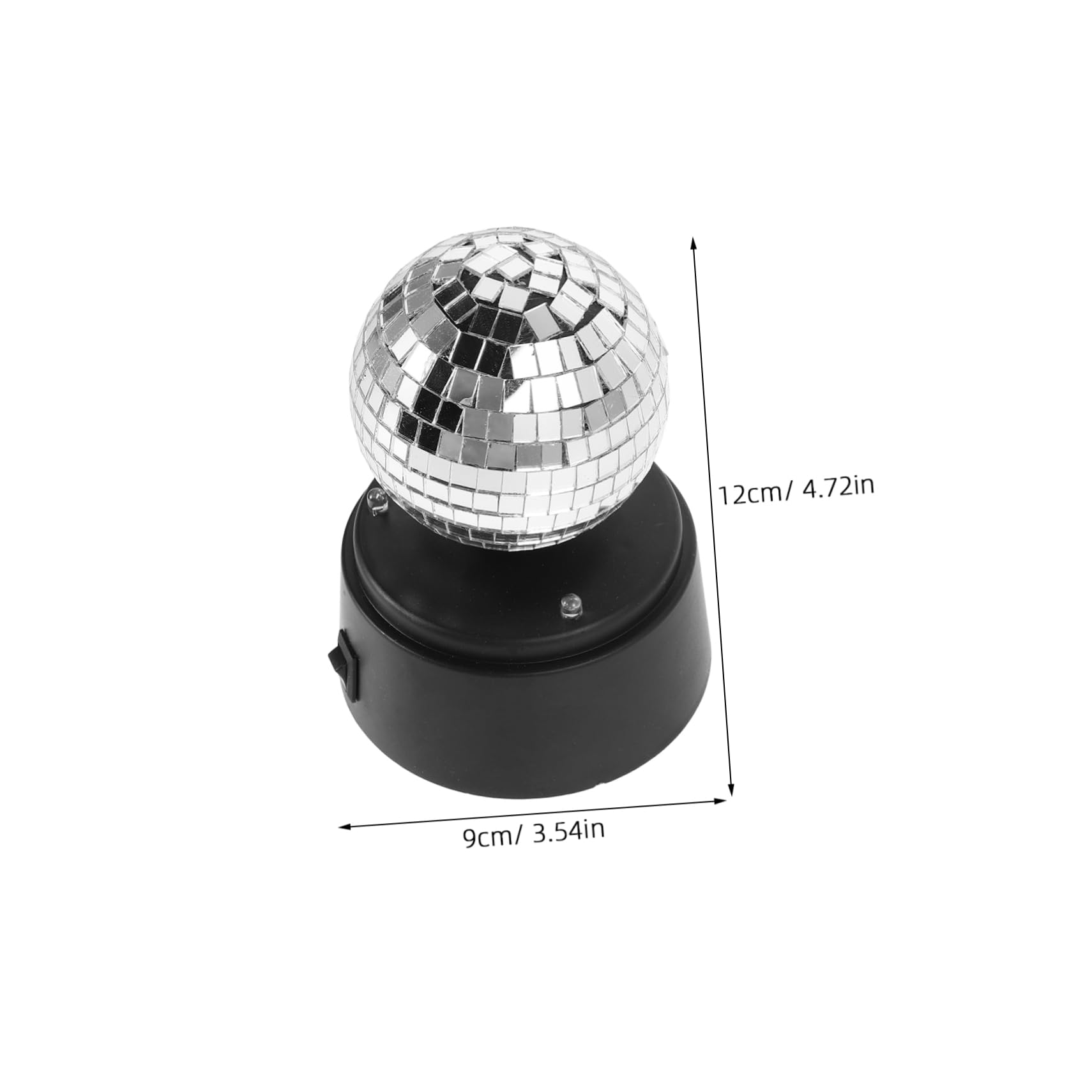 Sosoport 70s Disco Party Supplies Led Rotating Ball Light Mirror Reflection Battery-Powered for Ktv Bars and Home Dec