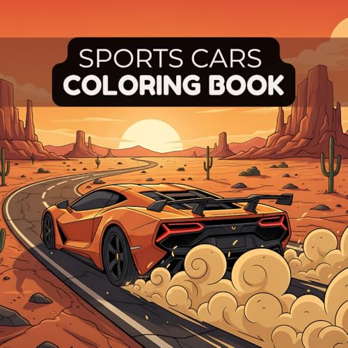 Sports Cars Coloring Book: 50 Pages of Exotic Supercars, Luxury Vehicles, Muscle Cars, Race Track Scenes, Hypercars – Relaxing Activity Book for Kids, Teens, and Adults image 2